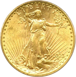 image for: 1913-S $20 PCGS MS63