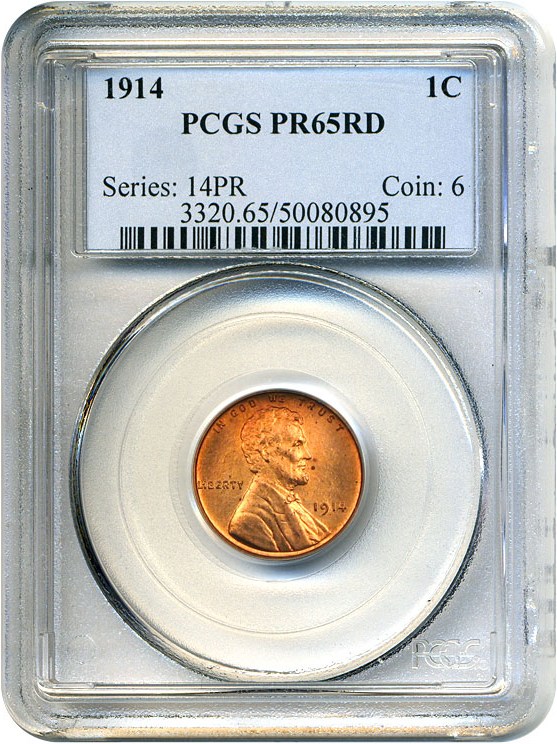 image for: 1914 1c PCGS Proof 65 RD