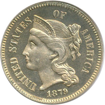 image for: 1879 3cN PCGS/CAC Proof 64 Cameo