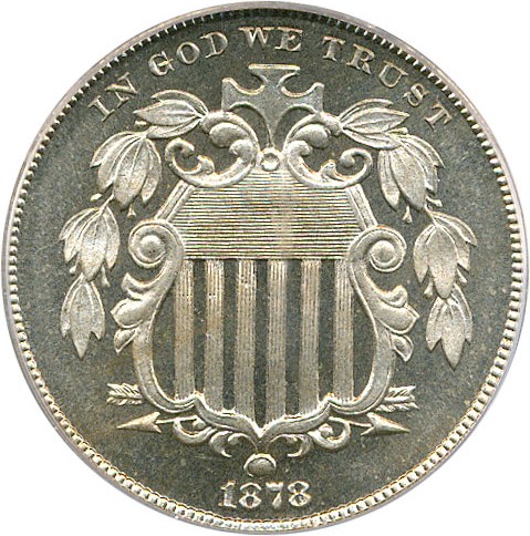 image for: 1878 5c PCGS Proof 65 Cameo