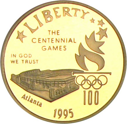 image for: 1995-W $5 NGC Proof 70 UCameo (Olympic Stadium)