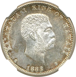 image for: 1883 25c NGC MS63 (Hawaii)
