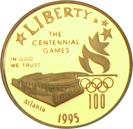 image for: 1995-W $5 NGC Proof 70 UCameo (Olympic Stadium)