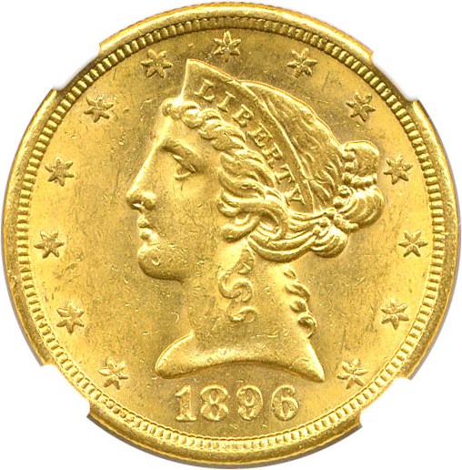 image for: 1896-S $5 NGC MS61