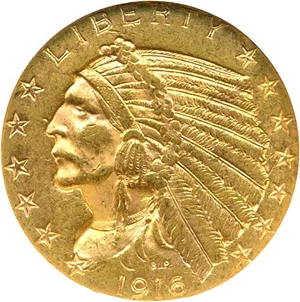 image for: 1916-S $5 NGC MS61