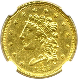 image for: 1839-C $2 1/2 NGC AU58