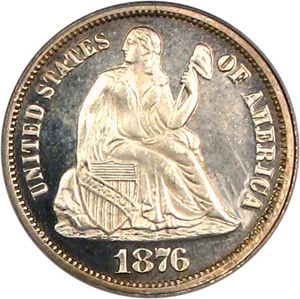 image for: 1876 10c PCGS Proof 63 Cameo