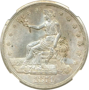 image for: 1874-S Trade$ NGC MS62