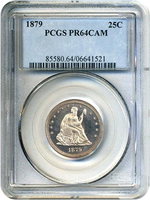 image for: 1879 25c PCGS Proof 64 Cameo