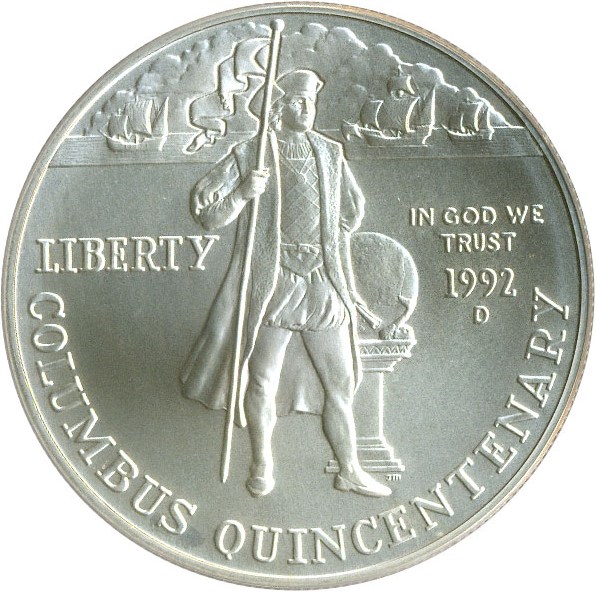 image for: 1992-D $1 PCGS MS69 (Columbus)