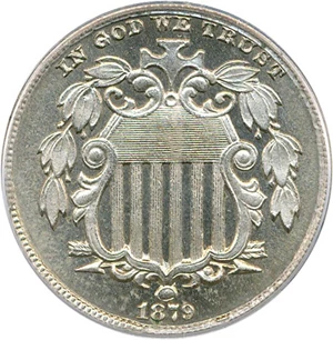 image for: 1879 5c PCGS Proof 65 Cameo