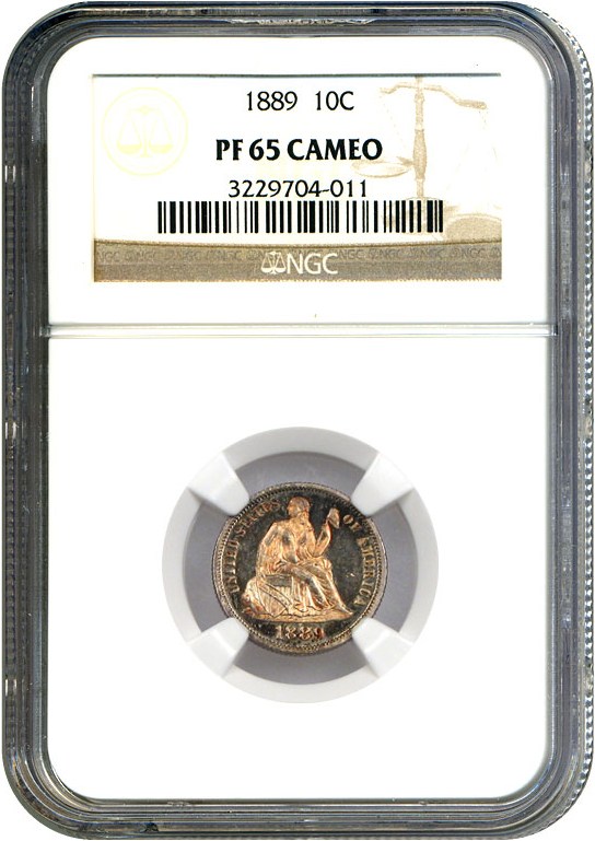 image for: 1889 10c NGC Proof 65 Cameo