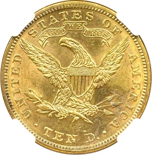 image for: 1889 $10 NGC MS61