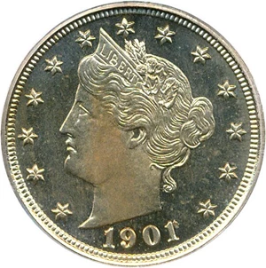 image for: 1901 5c PCGS/CAC Proof 66 Cameo