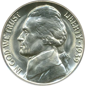 image for: 1939 5c PCGS MS66 (Reverse of 1940)