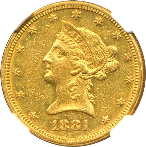 image for: 1881-O $10 NGC AU Details (Improperly Cleaned)