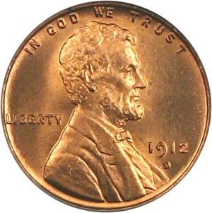image for: 1912-D 1c PCGS MS66 RD