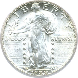 image for: 1929-S 25c PCGS/CAC MS66