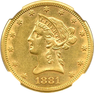 image for: 1881-CC $10 NGC AU53