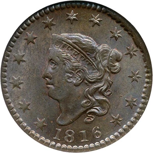 image for: 1816 1c NGC MS63 BN