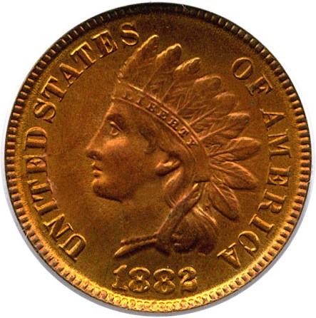 image for: 1882 1c PCGS MS64 RD