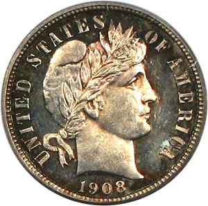 image for: 1908 10c PCGS Proof 63