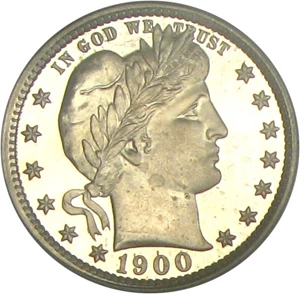 image for: 1900 25c PCGS Proof 66 Cameo