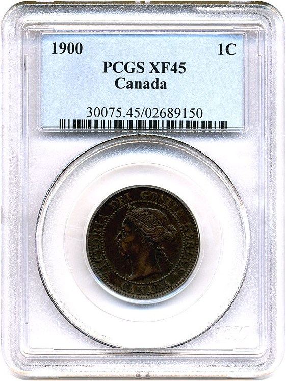 image for: Canada: 1900 1c PCGS XF45