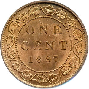 image for: Canada: 1897 1c PCGS MS64 RB