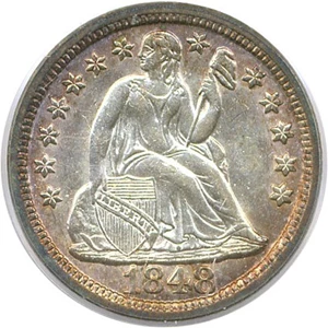 image for: 1848 10c PCGS/CAC MS63