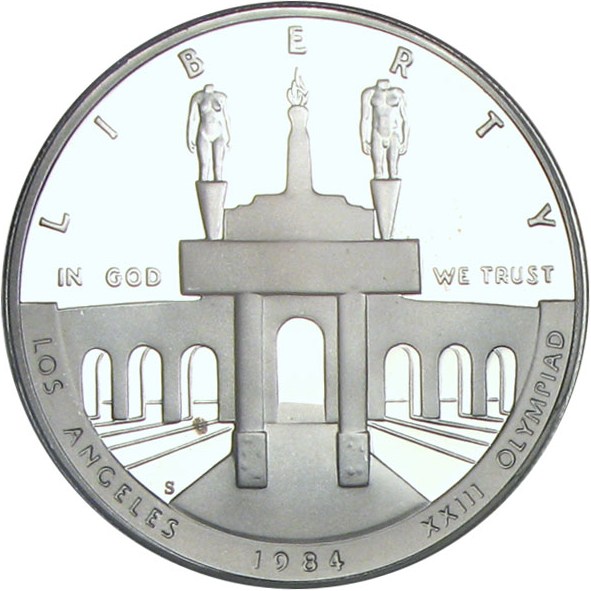 image for: 1984-S $1 PCGS Proof 69 DCameo (Olympic)