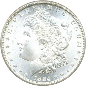 image for: 1884-CC $1 PCGS MS67