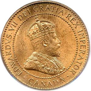 image for: Canada: 1904 1c PCGS MS63 RD