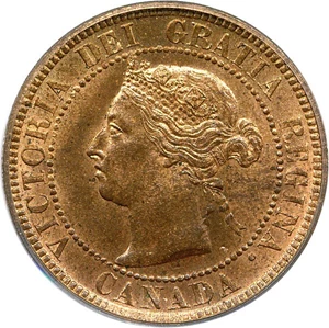 image for: Canada: 1888 1c PCGS MS64 RB