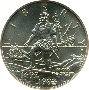 image for: 1992-D 50c NGC MS70 (Columbus)