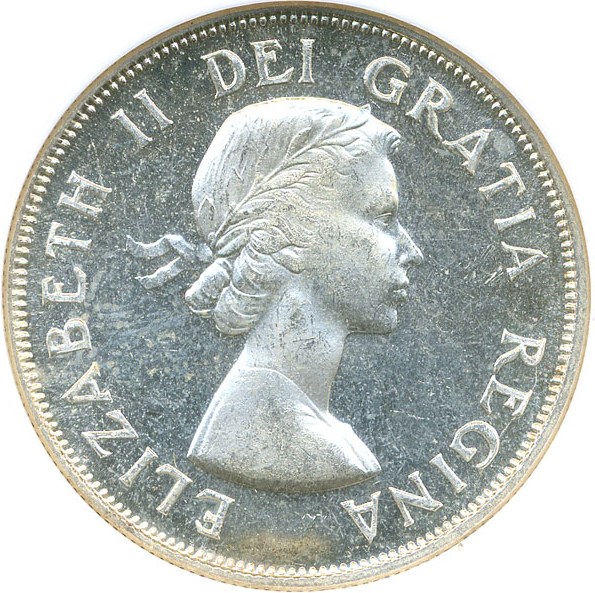 image for: Canada: 1953 50C NGC MS63 (Sm.Date, No Shoulder Fold)