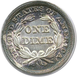 image for: 1848 10c PCGS/CAC MS63