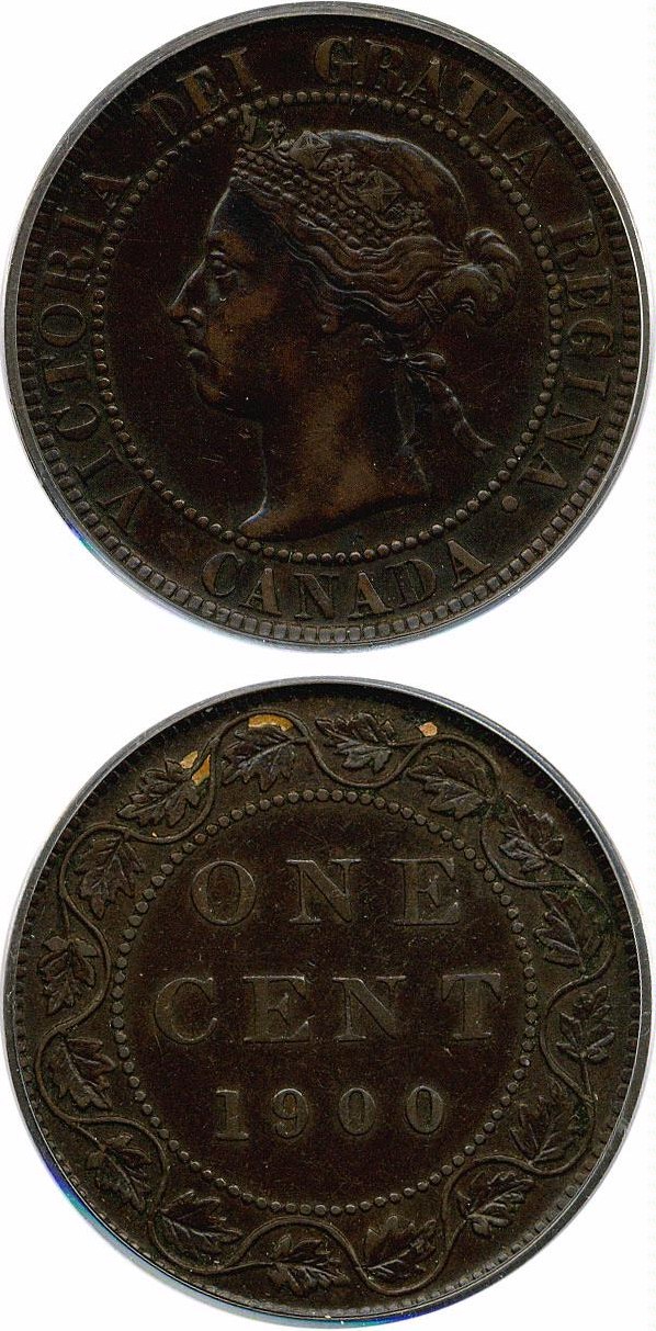 image for: Canada: 1900 1c PCGS XF45