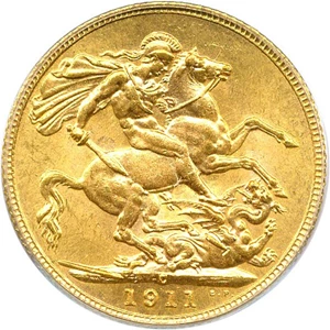 image for: Canada: 1911-C Sov PCGS MS63