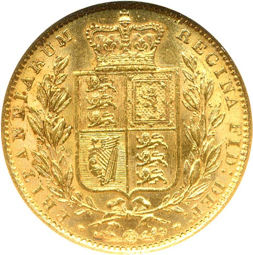 image for: Great Britain: 1850 Sov NGC AU58