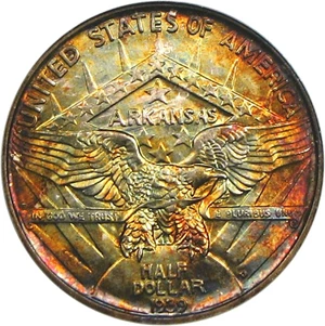 image for: 1939-D Arkansas 50c PCGS MS66+ * Color *