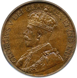 image for: Canada: 1914 1c PCGS MS63 BN