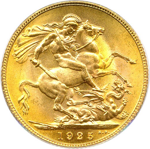 image for: Great Britain: 1925 Sov PCGS MS65