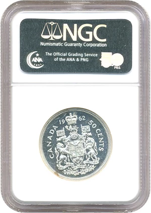 image for: Canada: 1962 50C NGC PL66 Cameo