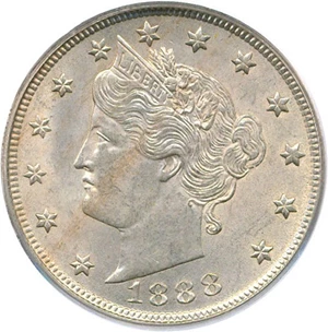 image for: 1888 5c PCGS/CAC MS63