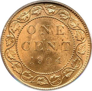 image for: Canada: 1904 1c PCGS MS63 RD