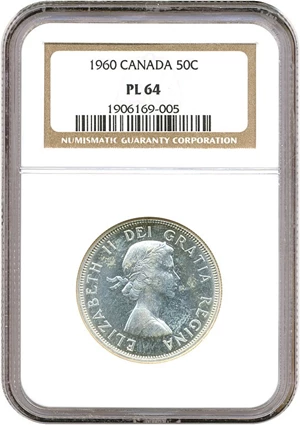 image for: Canada: 1960 50C NGC PL64