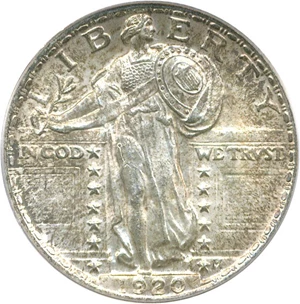 image for: 1920 25c PCGS/CAC MS64+ FH