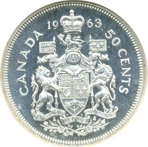 image for: Canada: 1963 50C NGC PL66
