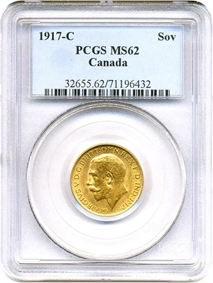 image for: Canada: 1917-C Sov PCGS MS62